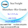 Shenzhen Puerto de carga marítima de envío a Rio Grande